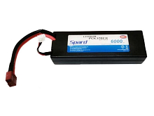 Аккумулятор Spard LiPo 6000mAh, 7,4V, 30C, T‐plug для Remo Hobby и Himoto 110, 18