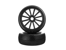 Колеса в сборе с черными дисками для Himoto E8XBL,  2шт