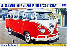 Сборная модель Hasegawa Автомобиль VW MICRO BUS 23WINDOW, 124