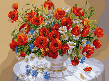 Картина по номерам с цветной схемой 40х50 ДАНДОРФ О МАКИ 25 цветов