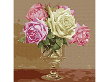 Картина по номерам 30х30 Бузин В старинной вазочке 21 цвет