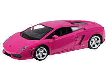 Машина АВТОПАНОРАМА Lamborghini Gallardo, розовый, 124, свет, звук, вк 24,512,510,5 см
