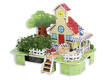 3D пазл из пенокартона ДРУЖНОЕ ПОДВОРЬЕ 33 детали, 4 листа
