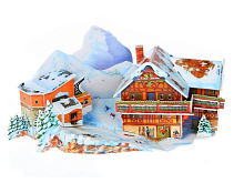 3D пазл из пенокартона ГОРНОЛЫЖНЫЙ КУРОРТ 24 детали