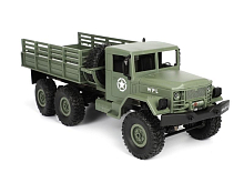Радиоуправляемая автомодель WPL военный грузовик зеленый 6WD 24G 116 RTR