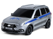 Радиоуправляемая машина AUTODRIVE Lada Granta полиция, 116, серебристый, 40MHz, вк 341513,5см