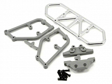 Бампер задний Rear Bumper Traxxas Slash 4x4 хромированный TRA80123