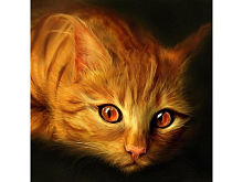 Картина мозаикой 30х30 РЫЖИЙ КОТ квадрат 14 цветов