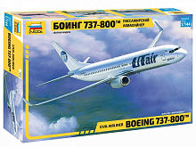 Сборная модель ZVEZDA Пассажирский авиалайнер Боинг 737800, 1144