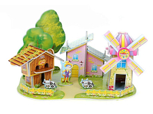 3D пазл из пенокартона ДОМ МЕЛЬНИЦА МИНИ СЕРИЯ 22 детали