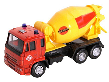 Машина АВТОПАНОРАМА Бетономешалка, красный, 154, инерция, вк 16,56,49