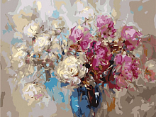 Картины по номерам 40х50 ПОДАРОК ФЛОРИСТА 26 цветов