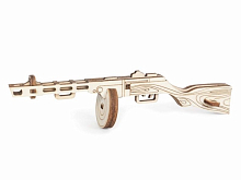 Деревянный конструктор Lemmo ПИСТОЛЕТПУЛЕМЕТ 1940, 9 деталей