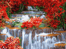 Картина по номерам 40х50 Водопад 23 цвета