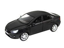 Машина АВТОПАНОРАМА LADA VESTA седан, 124,  черный металлик, свет, звук, вк 24,512,510,5 см