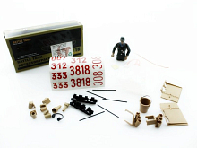 Набор наклеек и аксессуаров для танка Tiger 1 ранняя версия, пластиковое шасси, неокрашен