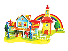 3D пазл из пенокартона РАДУЖНЫЙ ДОМ МИНИ СЕРИЯ 34 детали