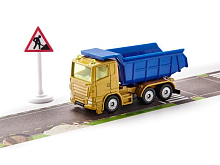 Грузовик Siku 1600 с кузовомсамосвалом и трассой