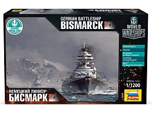 Сборная модель ZVEZDA Немецкий линкор Бисмарк, 11200