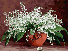 Картина по номерам 40х50 Бузин Ландыши 24 цвета