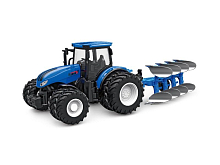 РУ фермерский трактор Korody с плугом, мет кузов, двойные колеса 124 24G 6CH RTR