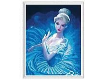 Алмазная мозаика с нанесенной рамкой 40х50 В ВИХРЕ ТАНЦА 12 цветов