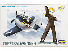 Сборная модель Hasegawa Самолет EGGPLANE TBFTBM AVENGER