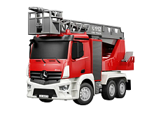 Радиоуправляемая пожарная машина Double Eagle MercedesBenz ANTOS 126 24G брызгает водой RTR