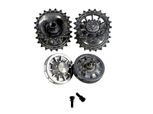 Ведущая звездочка 2 шт и ленивец 2 шт для танка Tiger пластик ранняя версия