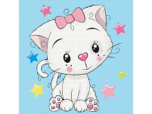 Набор юного художника 20х20 Милая кошечка 12 цветов