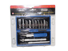 Набор ножей с цанговым зажимом алюминий, 17 предметов