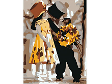 Картина по номерам 15х20 Ухаживание 10 цветов