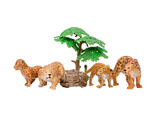 Набор фигурок животных MASAI MARA MM201007 серии Мир диких животных Семья ягуаров, 6 пр