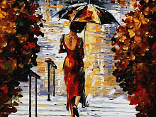 Картина по номерам 40х50 На ступеньках 25 цветов