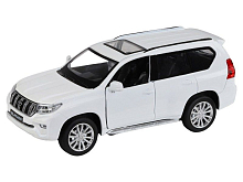 Машина АВТОПАНОРАМА Land Cruiser Prado, белый, 132, свет, звук, инерция, вк 17,513,59 см