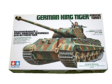 Склеиваемая модель Tamiya 135 Танк KING TIGER Porsche Turret с 1 фигурой танкиста