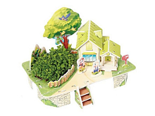 3D пазл из пенокартона ХУТОРОК ВЕСЕЛЫХ БРАТЦЕВ 31 деталь, 4 листа