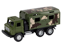 Машина АВТОПАНОРАМА Грузовик, 132, хаки, откр двери, свет, звук, инерция, вк 24810 см