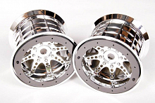 Колесные диски с фиксирующими кольцами (хром) пластик/металл