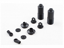 Корпуса амортизаторов с увеличенным рабочим объёмом и нижние чашки для автомодели Kyosho