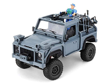 Радиоуправляемая автомодель MN MODEL англ пикап Defender спецназ рейндж синий 4WD 24G 112 RTR