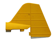 Руль направления к авиамодели Pitts  12, желтый