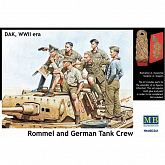Сборная модель Фигуры Роммель и немецкий Танковый Экипаж 135