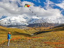 Пилотажный хвосттруба HasiKites 6м оранжевобелый