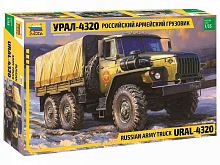 Сборная модель ZVEZDA Российский армейский грузовик Урал4320, 135