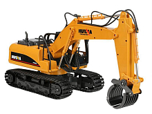 Радиоуправляемый экскаватор c погрузчиком бревен HUI NA TOYS 24G 16CH 114 RTR