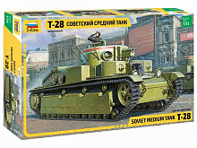 Сборная модель ZVEZDA Советский средний танк Т28, 135