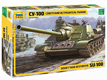 Сборная модель ZVEZDA Советский истребитель танков СУ100, 135