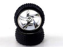 Колеса в сборе для багги E18XBXBL, хром