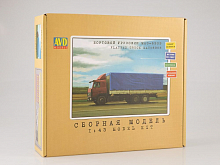 Сборная модель Автомобиль МАЗ6303 бортовой с тентом 143